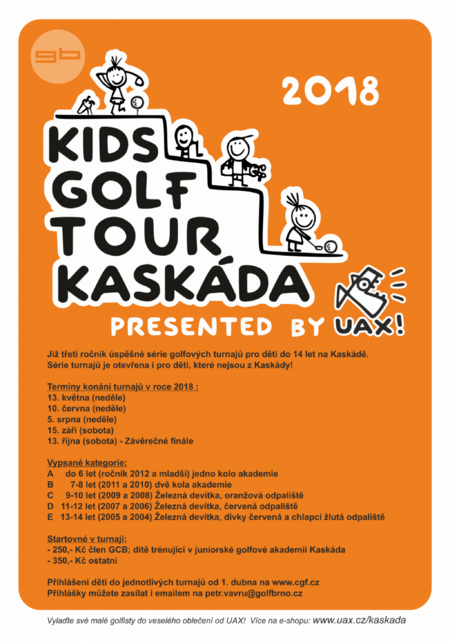kids golf kaskada uax present 2018 PLAKAT